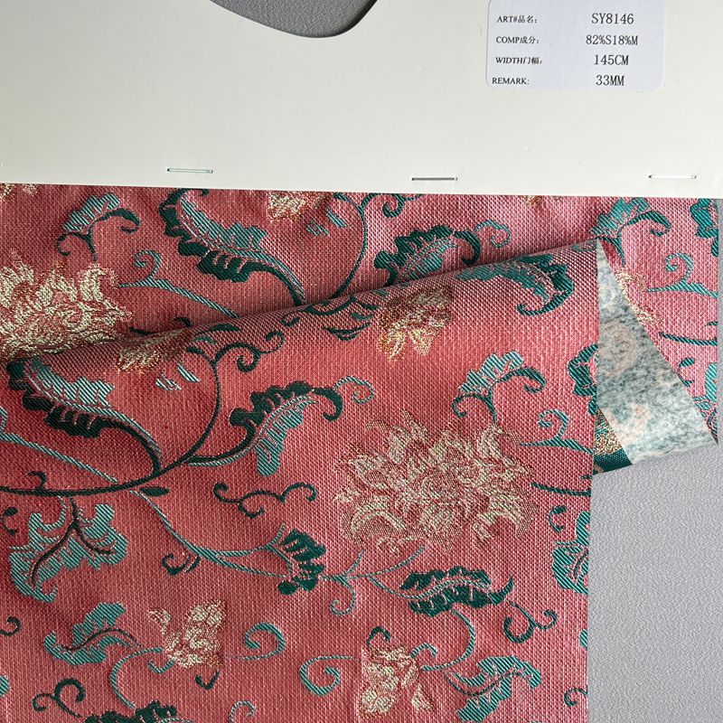 sy8146,82%silk18%metallic,145cm,33mm,jacquard,yarn-dyed