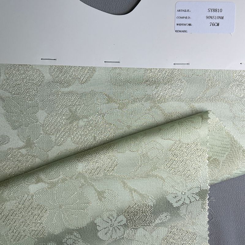 sy8810,90%silk10%metallic,76cm,jacquard,piece-dyed