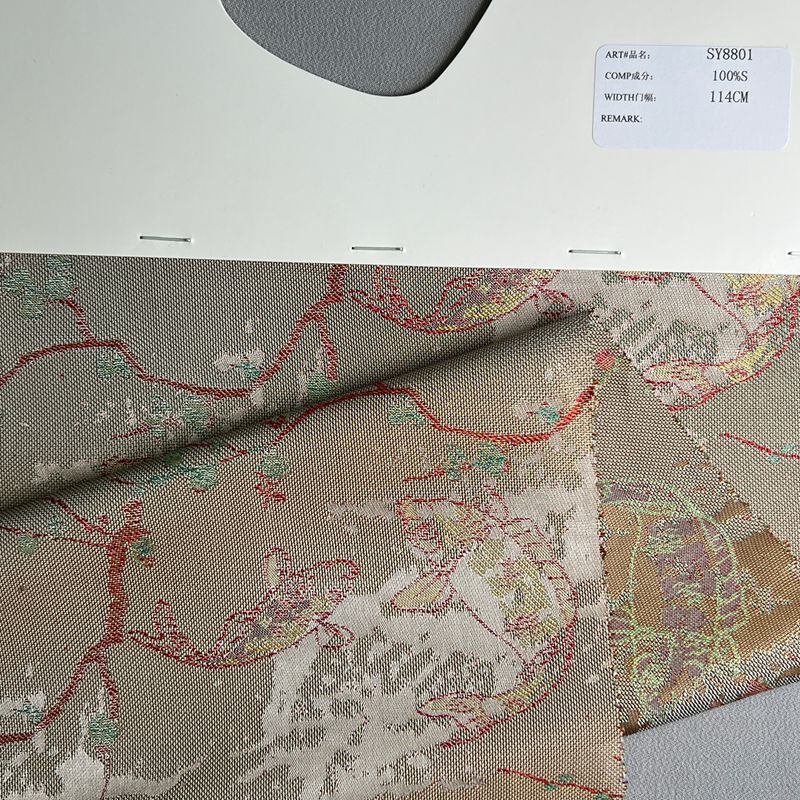 sy8801,100%silk,114cm,silk LUO,yarn-dyed