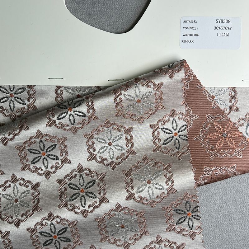 sy8308,30%silk70%viscose,114cm,jacquard charmeuse,yarn-dyed