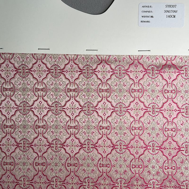 sy8307,30%silk70%viscose,140cm,jacquard,yarn-dyed
