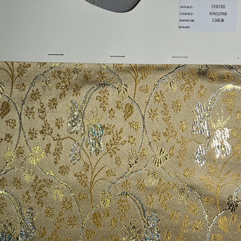 sy8785,80%silk20%metallic,138cm,jacquard,yarn-dyed