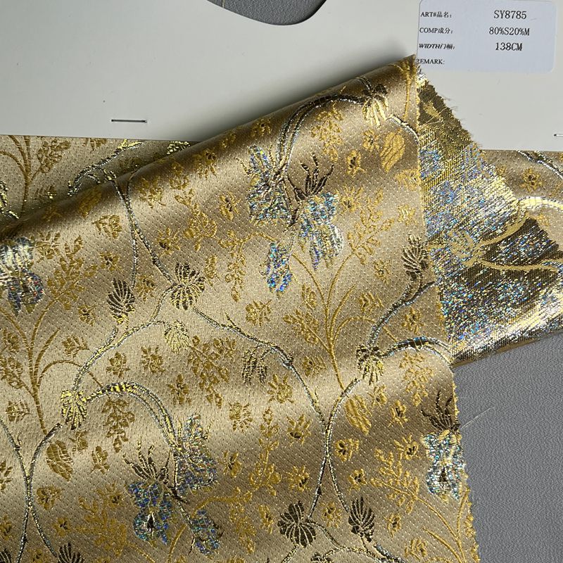 sy8785,80%silk20%metallic,138cm,jacquard,yarn-dyed