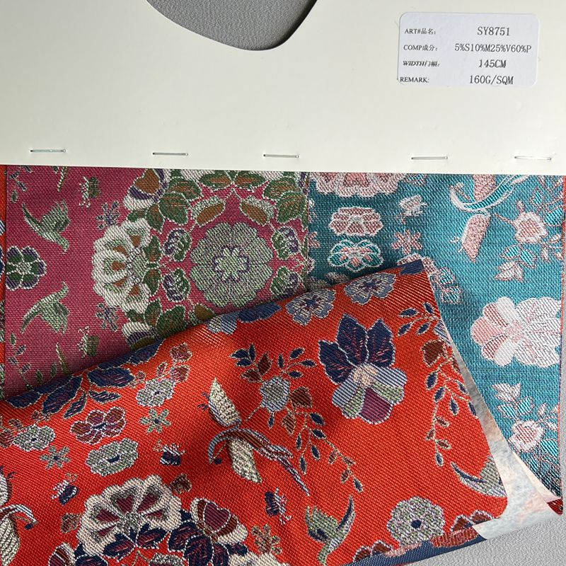 sy8751,5%silk10%metallic25%rayon60%polyester,145cm,160gsm,jacquard,yarn-dyed