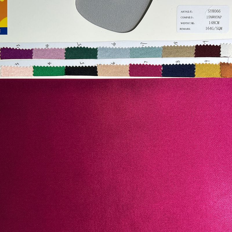 sy8066,15%silk85%polyester,148cm,164gsm,piece-dyed
