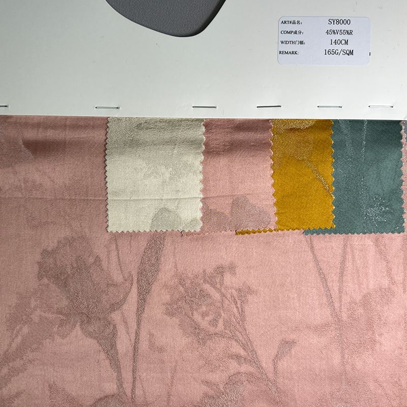 sy8000,45%viscose55%rayon,140cm,165gsm,jacquard,piece-dyed