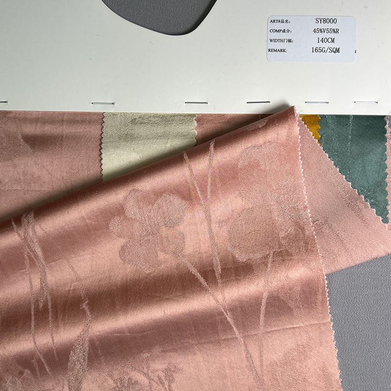 sy8000,45%viscose55%rayon,140cm,165gsm,jacquard,piece-dyed
