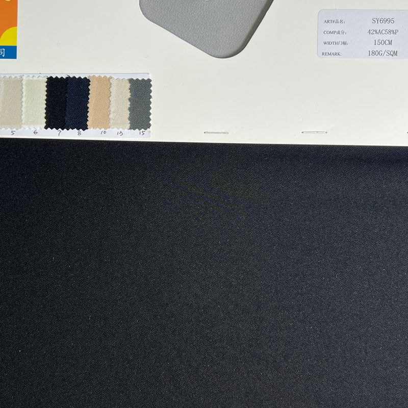 sy6995,42%acetate58%polyester,150cm,180gsm,piece-dyed