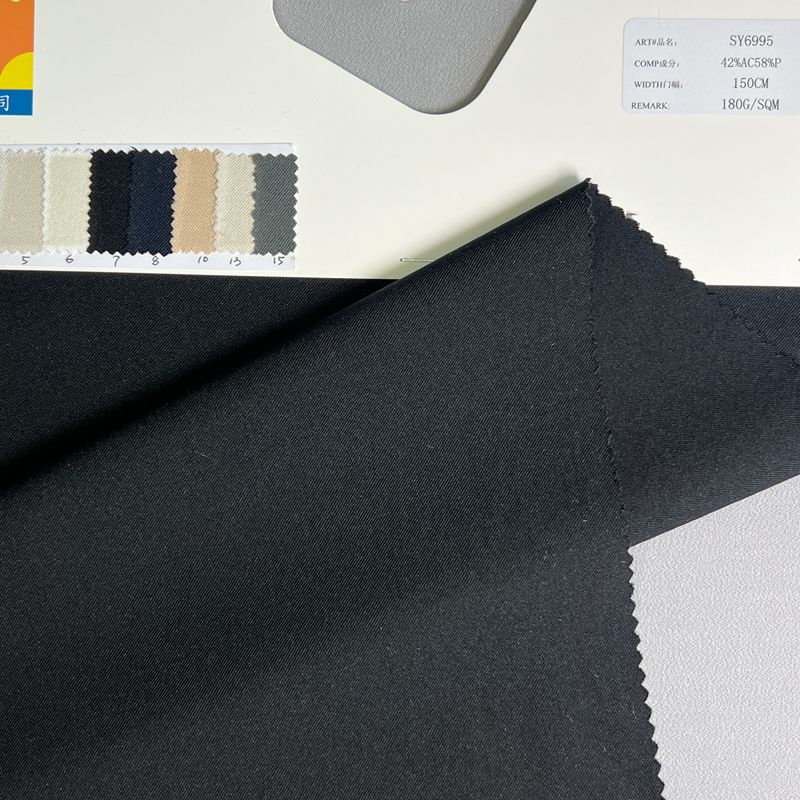 sy6995,42%acetate58%polyester,150cm,180gsm,piece-dyed
