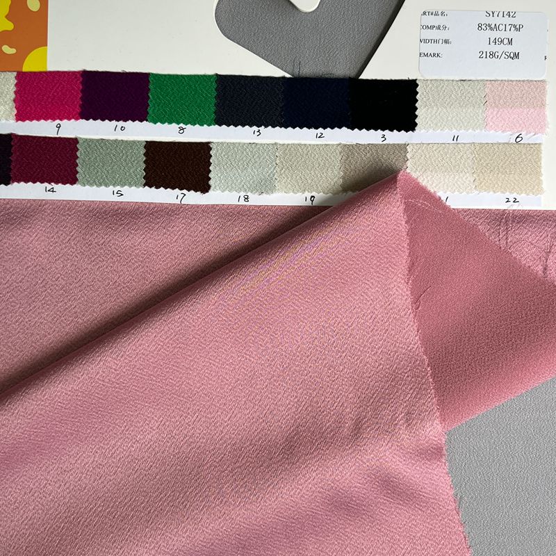 sy7142,83%acetate17%polyester,149cm,218gsm,piece-dyed