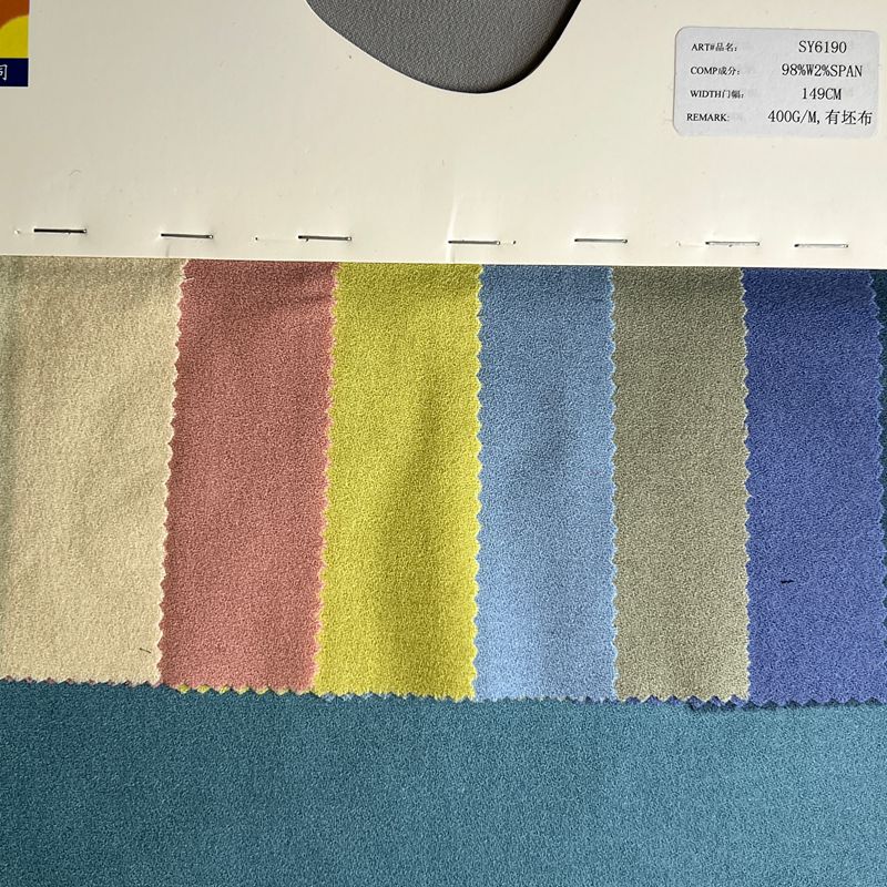 sy6190,98%wool2%lycra,149cm,400gsm,piece-dyed