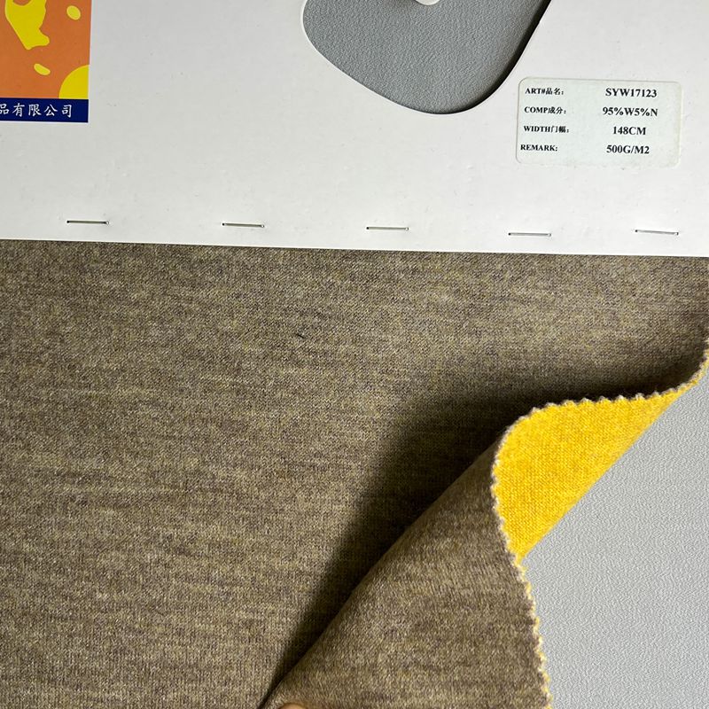 syw17123,95%wool5%nylon,148cm,500gsm,knitted yarn-dyed