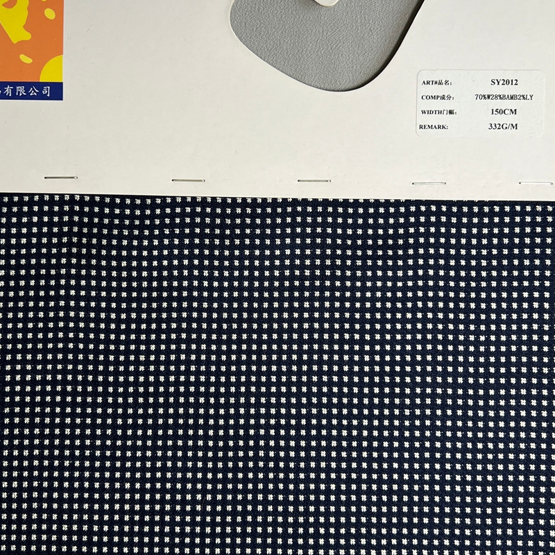 sy2012,70%wool28%bamboo2%lycra,150cm,332gsm,yarn-dyed