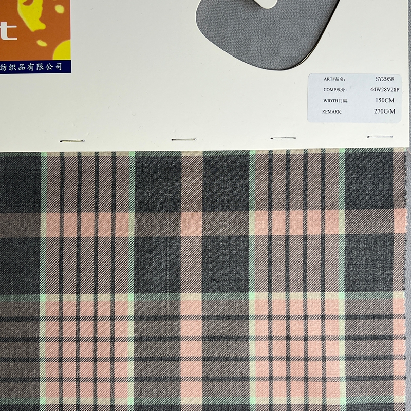 sy2958,44%wool28%viscose28%polyester,150cm,270gsm,yarn-dyed