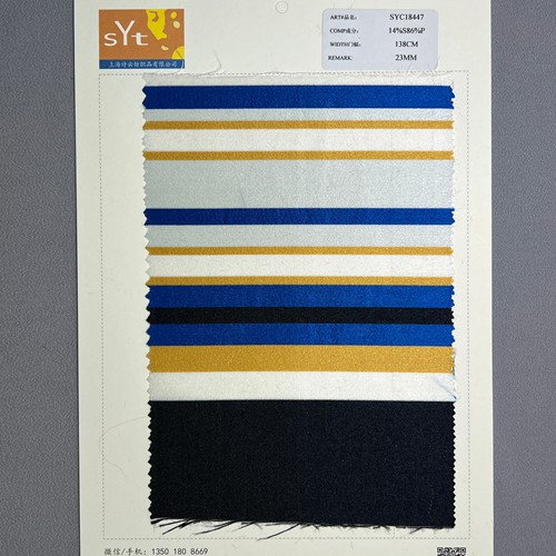 syc18447,14%silk86%polyester,138cm,23mm,yarn-dyed