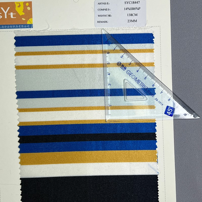 syc18447,14%silk86%polyester,138cm,23mm,yarn-dyed